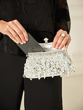 abordables Sacs-Femmes Sac à main Pochette Polyester Blanche