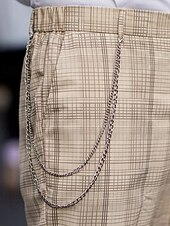 preiswerte Fackel-Herren Anzughose Hose Chinos Tasche Knöpfe Karomuster Komfort Formell Party Arbeit Mode Klassicher Stil Khaki Mikroelastisch