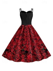 女性用スカルプリントミニドレス Aラインドレス カジュアル デイリー ホリデー レギュラーフィット スカル ノースリーブ スパゲッティストラップ ブラック ホワイト ワイン サビレッド 夏 春 秋 お買い得  頭蓋骨と骨のドレス-女性用スカルプリントミニドレス Aラインドレス カジュアル デイリー ホリデー レギュラーフィット スカル ノースリーブ スパゲッティストラップ ブラック ホワイト ワイン サビレッド 夏 春 秋