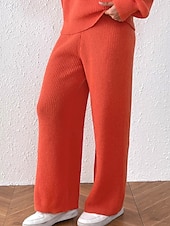 Γυναικεία Πλατύ Πόδι Πλατύ παντελόνι ανάπαυσης Κομψό στυλ street Καθημερινό Πλήρες μήκος Φυσικό Σκέτο Ελαστική μέση Άνετο ΕΞΩΤΕΡΙΚΟΥ ΧΩΡΟΥ Διακοπές Εξόδου Πορτοκαλοκόκκινο Κάμελ Μαύρο Χειμώνας Χαμηλού Κόστους φαρδύ πόδι & ψηλόμεσο-Γυναικεία Πλατύ Πόδι Πλατύ παντελόνι ανάπαυσης Κομψό στυλ street Καθημερινό Πλήρες μήκος Φυσικό Σκέτο Ελαστική μέση Άνετο ΕΞΩΤΕΡΙΚΟΥ ΧΩΡΟΥ Διακοπές Εξόδου Πορτοκαλοκόκκινο Κάμελ Μαύρο Χειμώνας