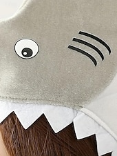 levne Halloweenské doplňky-Dámská halloweenská čepice se žralokem – vtipný kreslený kostým ryby na párty, cosplay a slavnostní převlékání