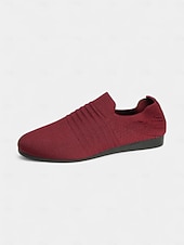 economico Sneakers da donna-sneakers slip-on flyknit da donna: scarpe casual leggere e traspiranti per camminare, viaggiare, Natale e per tutti i giorni