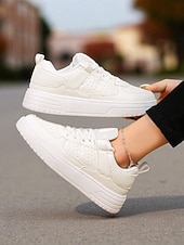 cheap Women's Sneakers-Women's Pink and Black Colorblock Lace-Up Sneakers - Comfortable Faux Leather Platform Walking Shoes for Casual Outfits, Street Style and Autumn Travel