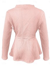 preiswerte Blazer &amp; Anzüge-Damen Wintermantel Bequem Atmungsaktiv Knöpfe Mode Täglich Einfach Outdoor Lässig Täglich Einreihig Regulär V Ausschnitt Normale Passform Langarm Oberbekleidung Schwarz Weiß Rosa Frühling Herbst