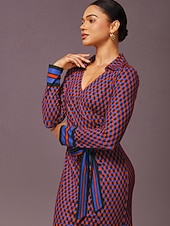 お買い得  花柄ドレス-レディース ローズレッド 3D 幾何学プリント ドレス ウエストハイ ストレッチ 快適 エレガント ヴィンテージ スタイリッシュ マーメイド デイリー パーティー 仕事 秋