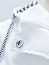 levne aktivní bunda-Dámské Mikina s kapucí Nepromokavé bundy a pláště do deště Zahřívací Pohodlné Zip Kapsy Knoflíky Módní Bez vzoru ulice Dovolená Zip Standardní Kapuce Běžný Dlouhý rukáv Svrchní oděvy Bílá Žlut