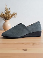 voordelige Platte damesschoenen-Rode instappers voor dames – lichtgewicht comfortloafers voor dagelijks gebruik, kerst, winkelen en reizen