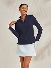 olcso Póló és Quarterzip-Női POLO trikó Fekete Fehér Rózsaszín Hosszú ujj Ing Női golffelszerelések ruhák ruhák, ruházat