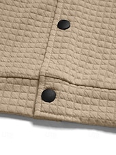 Per uomo Giacca a nido d'ape Giacca Camicia Giacca Casual Vacanza Quotidiano Traspirante Jacquard Tasca Primavera Autunno Semplice Moda Classico Bavero Regolare Nero Bianco Cachi Verde militare economico Giubbotti Casual-Per uomo Giacca a nido d'ape Giacca Camicia Giacca Casual Vacanza Quotidiano Traspirante Jacquard Tasca Primavera Autunno Semplice Moda Classico Bavero Regolare Nero Bianco Cachi Verde militare