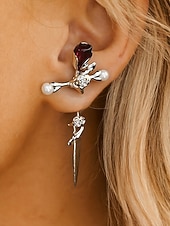 Χαμηλού Κόστους Αξεσουάρ Χαλοουίν-Γυναικεία Κρίκοι Ασημί Κόκκινο+Ασημί Κράμα Πανκ Βίντατζ Γκόθικ Cruce