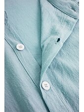 cheap Cotton Linen Shirt-Men&#039;s Shirt Linen Shirt Casual Shirt Button Up Shirt Cotton Shirt Plain Vacation Street Black White Pink Blue Short Sleeve Turndown Summer Clothing Apparel