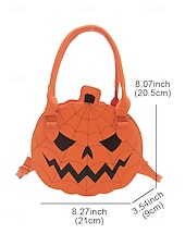 billiga påsar-Halloween-pumpahandväska för kvinnor – söt axelväska med pumpamotiv och spindelnätsdesign, väska i konstläder för fest, cosplay och högtidskläder