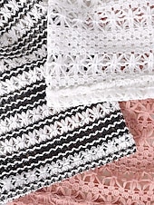 abordables Chapeaux pour femmes-Bonnet ample en tricot de dentelle pour femme – bonnet en polyester léger et respirant pour le printemps, l&#039;automne, les promenades en plein air et les tenues décontractées quotidiennes