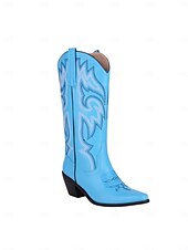 levne Cowboy &amp; Western Boots-Dámské kovbojské boty v západním stylu s vyšívanými kamínky, ideální pro městskou bohémskou módu a slavnostní příležitosti