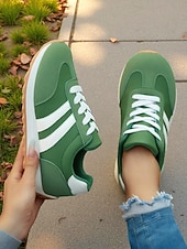 billiga Damsneakers-röda snörskor för kvinnor – lätta sportskor för gym, jogging och vardagssport
