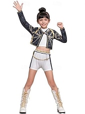 preiswerte Kostüme für Mädchen-Von koreanischen Idolen inspiriert Popstar Kostüm Festkleidung Virtuelles Idol for Mädchen Kinder Halloween Karneval Leistung Comic-Konzert Anime Expo