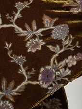 preiswerte Blumenkleider-Kurzärmliges Stufenkleid aus Burnout-Samt