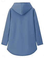 baratos Agasalhos Femininos-Mulheres Diário Moletom Manga Longa Com Capuz Gráfico Letra Com Cordão Imprimir Casual Diário Rosa Azul Cinzento Outono Ajuste Largo