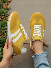 billiga Damsneakers-röda snörskor för kvinnor – lätta sportskor för gym, jogging och vardagssport
