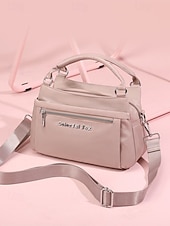 cheap Crossbody Bags-Women's large capacity multi-compartment storage lightweight waterproof nylon crossbody bag with adjustable shoulder strap, Casual style, Suitable for daily use and going out