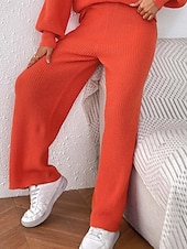 Γυναικεία Πλατύ Πόδι Πλατύ παντελόνι ανάπαυσης Κομψό στυλ street Καθημερινό Πλήρες μήκος Φυσικό Σκέτο Ελαστική μέση Άνετο ΕΞΩΤΕΡΙΚΟΥ ΧΩΡΟΥ Διακοπές Εξόδου Πορτοκαλοκόκκινο Κάμελ Μαύρο Χειμώνας Χαμηλού Κόστους φαρδύ πόδι & ψηλόμεσο-Γυναικεία Πλατύ Πόδι Πλατύ παντελόνι ανάπαυσης Κομψό στυλ street Καθημερινό Πλήρες μήκος Φυσικό Σκέτο Ελαστική μέση Άνετο ΕΞΩΤΕΡΙΚΟΥ ΧΩΡΟΥ Διακοπές Εξόδου Πορτοκαλοκόκκινο Κάμελ Μαύρο Χειμώνας