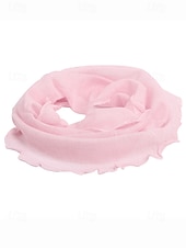 baratos Lenços Femininos-lenço de pescoço transparente de seda feminino – bandana tubular com babados, gargantilha elegante para escritório, viagens, festas e trajes noturnos