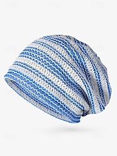 abordables Chapeaux pour femmes-Bonnet ample en tricot de dentelle pour femme – bonnet en polyester léger et respirant pour le printemps, l&#039;automne, les promenades en plein air et les tenues décontractées quotidiennes