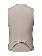 preiswerte Herren Klassische Blazer-Herren Set Anzüge Anzugweste Geschäft Cocktailparty Hochzeitsfeier 3 Stück Mode Lässig Frühling Herbst Polyester Farbblock Tasche Knöpfe Bequem Einreihig Blazer Schwarz Weiß Burgunderrot Königliches