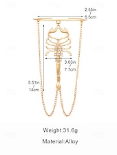 voordelige Halloween Accessoires-Halloween-armband met schorpioenvormige strasssteentjes voor dames, stoere punkstijl, perfect voor feestoutfits en gewaagde kostuums