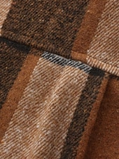 economico Giubbotti Casual-Per uomo Giacca Camicia Giacca Casual Vacanza Quotidiano Calore Termico Tasca Primavera Autunno Plaid Moda Classico Bavero Regolare Grigio scuro Giallo Arancione Grigio chiaro Rosé Giacca