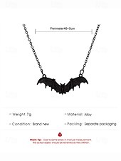 abordables Accessoires d&#039;Halloween-Collier pendentif chauve-souris gothique pour femme - ras de cou vintage en argent pour fêtes costumées, cosplay et mode sorcière