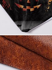 abordables Accesorios de Halloween-Bufanda con estampado de calabaza de Halloween para mujer: pañuelo triangular suave para el cuello ideal para fiestas, cosplay y festivales de otoño.