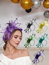 economico Accessori per capelli da donna-eleganti fascinator di piume da donna - eleganti copricapi per Gatsby - feste a tema e occasioni speciali