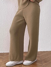 Γυναικεία Πλατύ Πόδι Πλατύ παντελόνι ανάπαυσης Κομψό στυλ street Καθημερινό Πλήρες μήκος Φυσικό Σκέτο Ελαστική μέση Άνετο ΕΞΩΤΕΡΙΚΟΥ ΧΩΡΟΥ Διακοπές Εξόδου Πορτοκαλοκόκκινο Κάμελ Μαύρο Χειμώνας Χαμηλού Κόστους φαρδύ πόδι & ψηλόμεσο-Γυναικεία Πλατύ Πόδι Πλατύ παντελόνι ανάπαυσης Κομψό στυλ street Καθημερινό Πλήρες μήκος Φυσικό Σκέτο Ελαστική μέση Άνετο ΕΞΩΤΕΡΙΚΟΥ ΧΩΡΟΥ Διακοπές Εξόδου Πορτοκαλοκόκκινο Κάμελ Μαύρο Χειμώνας