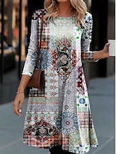 Naisten Midimekko Kotelomekko Tpaitamekko A linjainen mekko Urheilullinen mekko Loma Vapaa-aika Boheemi Päivittäin Normaali Kukka Kuvitettu Geometrinen Pitkähihainen Tiukka pyöreä kaula-aukko Vaalean halpa Boho-mekot-Naisten Midimekko Kotelomekko Tpaitamekko A linjainen mekko Urheilullinen mekko Loma Vapaa-aika Boheemi Päivittäin Normaali Kukka Kuvitettu Geometrinen Pitkähihainen Tiukka pyöreä kaula-aukko Vaalean