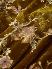 preiswerte Blumenkleider-Kurzärmliges Stufenkleid aus Burnout-Samt