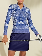 Жен. Футболка-поло Темно-синий Длинный рукав Верхняя часть Женская одежда для гольфа Одежда Одежда Одежда Недорогие Женская одежда для гольфа-Жен. Футболка-поло Темно-синий Длинный рукав Верхняя часть Женская одежда для гольфа Одежда Одежда Одежда