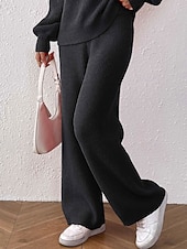 Γυναικεία Πλατύ Πόδι Πλατύ παντελόνι ανάπαυσης Κομψό στυλ street Καθημερινό Πλήρες μήκος Φυσικό Σκέτο Ελαστική μέση Άνετο ΕΞΩΤΕΡΙΚΟΥ ΧΩΡΟΥ Διακοπές Εξόδου Πορτοκαλοκόκκινο Κάμελ Μαύρο Χειμώνας Χαμηλού Κόστους φαρδύ πόδι & ψηλόμεσο-Γυναικεία Πλατύ Πόδι Πλατύ παντελόνι ανάπαυσης Κομψό στυλ street Καθημερινό Πλήρες μήκος Φυσικό Σκέτο Ελαστική μέση Άνετο ΕΞΩΤΕΡΙΚΟΥ ΧΩΡΟΥ Διακοπές Εξόδου Πορτοκαλοκόκκινο Κάμελ Μαύρο Χειμώνας