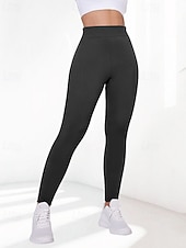 ieftine Jambiere simple-Pentru femei Pantaloni Jambiere Șic Stradă Casual Lungime totală Natural Simplu Talie elastică Comfortabil Stradă Concediu Sfârșit de săptămână Roșu Claret Negru Alb Roz Toamnă Fit regulat