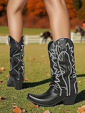 halpa Cowboy &amp; Western Boots-Naisten khakiväriset cowboy-saappaat, joissa on mokkanahkaa ja matala korko, ja jotka sopivat sekä ulkoiluun että maaseudulle.