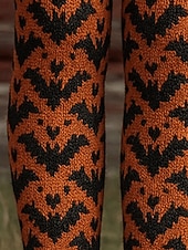 billige Halloween-bukser-Dame Bukser Leggings Koselige leggings Gatemote Fritid Full lengde Høy Midje Grafiske trykk Elastisk midje Trykt mønster Pusteevne Bekvem Elastisk Feriereise Gate Dagligdagstøy Oransje Sommer Vår Høst