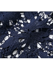 abordables Robes Bohémiennes-Femmes Robe Midi Robe bohème Robe occidentale Mode Moderne Extérieur Quotidien Sortir Coupe régulière Uni Sans manches Col en V Bleu de minuit Été