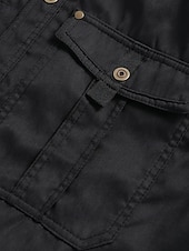 preiswerte Cargo-Jacken-Herren Leichte Jacke Cargo-Jacke Freizeitjacke Urlaub Täglich Atmungsaktiv Tasche Herbst Winter Einfach Mode Klassisch Revers Regulär Schwarz Blau Khaki Jacken