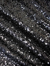 abordables Robes de smoking-Blazer noir extensible à paillettes, robe de soirée trapèze, robe élégante de mariage formelle, longueur au sol, manches 3/4, revers en satin avec plis pailletés, 2025
