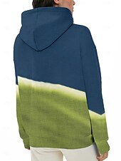 abordables Animaux Tops-Femmes Sweat à capuche Graphique Animal Occasionnel manche longue À capuche Hauts Réguliers Tenue de soirée Rue Tenue Quotidienne Bleu Printemps Automne Hiver