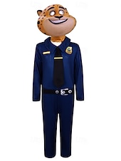 cheap Boys' Costumes-Animal Detective Red Fox Fox Officer Outfits Costume Adventure Movie Casual for Boys' Girls' Adults Halloween Carnival Performance Educational Dress Up School Event Dress Up