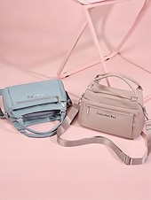 cheap Crossbody Bags-Women's large capacity multi-compartment storage lightweight waterproof nylon crossbody bag with adjustable shoulder strap, Casual style, Suitable for daily use and going out