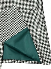 billiga Herrars klassiska kavajer-Herr Kavaj Företag Cocktailfest Bröllopsfest Mode Ledigt Vår Höst Polyester Hundtandsmönster Ficka Knappar Bekväm Dubbelknäppt Blazer Grön