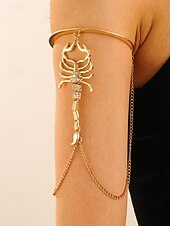 voordelige Halloween Accessoires-Halloween-armband met schorpioenvormige strasssteentjes voor dames, stoere punkstijl, perfect voor feestoutfits en gewaagde kostuums