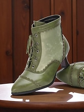 abordables années 1930-Bottines à lacets victoriennes bleu clair des années 1920 pour femmes – talons brogues à bords festonnés avec design bicolore, style vintage édouardien pour costumes rétro, cosplay, goûters et tenues quotidiennes